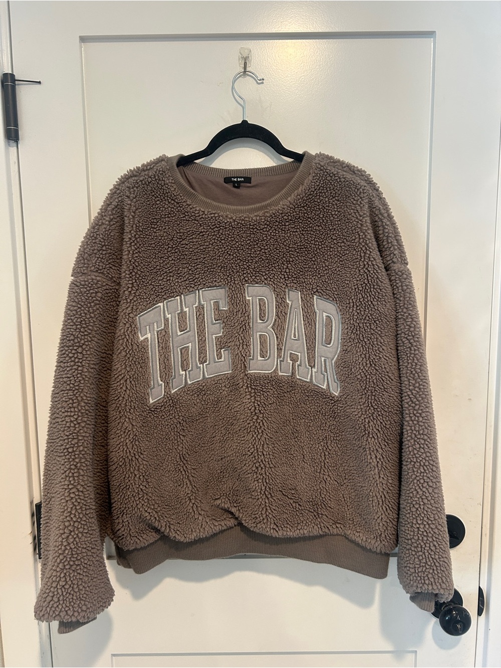 The Bar Gigi Teddy Sweatshirt in CINDER/GREY - Picture 2 of 6